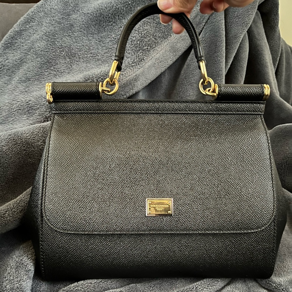 DOLCE & GABBANA MEDIUM SICILY DAUPHINE SHOULDER BAG CALFSKIN